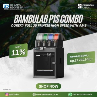 Bambulab P1S Combo CoreXY Full 3D Printer High Speed with AMS